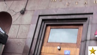 Street voyeur shoots a hot Russian teen with fabulous legs