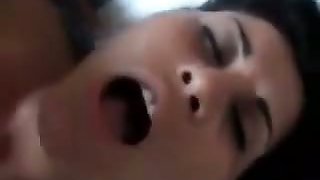 Big cock splashing sperm on girlfriends belly