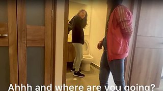 Lesbian Encounter: Catching My Friend in the Gym Bathroom for Hot Pussy Licking and Intense Orgasm