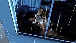 Sex with a Nurse in a Rainy Night