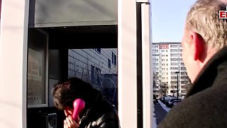 Old German housewife fucks after flirting with grandpa