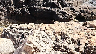 Naked on an Italian Beach - a Stranger Joins Nad Fucks Me