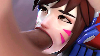 Sexy D.va Asks to Use Condom for Big Dick & Intense Wild Cowgirl Hard Fuck - 3D Overwatch Animation