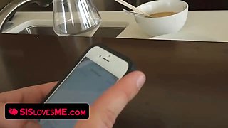 Sis Loves Me - perv brother and his friend take turns hardcore his hot stepsis