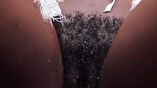 Ebony in Lingerie Masterbating for Daddy's Dick
