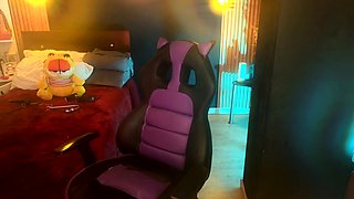 Orgasm of blonde Teen with big boobs