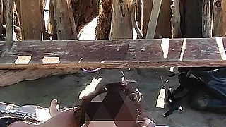 French MILF Handjob Amateur on Nude Beach Public in Greece to Stranger with Cumshot