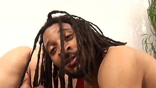 Black dude loves to bend over this thick white slut and fuck her wet cunt