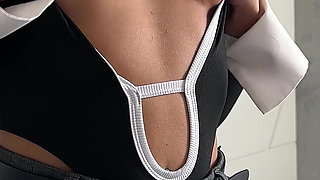 Horny College Girl Rides a Big Dildo and Plays with Her Tight Pussy