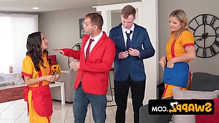 Berry and Nicky's Halloween rendezvous with stepsisters Leana and Serena escalates into a wild, cosplay-themed escapade
