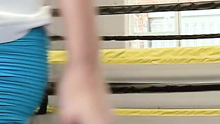 Beautiful Big Tits Blonde British MILF Fucked in the Gym by Hard Cock Trainer