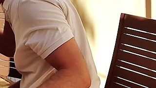 This Hot and Horny French Couple Were so Turned on, They Uncorked a Bottle on the Patio Table Outside Just by Fucking Beside It