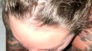 Mature brunette amateur giving a great POV blowjob