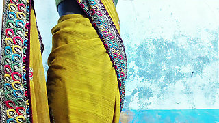 Today I'm Ready to in a Yellow Saree with a Thick Come on