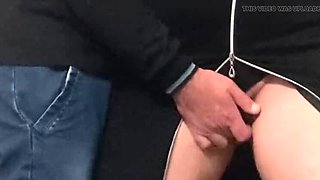 German Subway Stranger Fingers MILF Pussy - Amateur Outdoor Fingering Orgasm