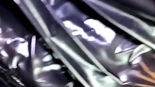 Glossy Downjacket Cum Play. Sloppy BJ, Doggy and Triple Cum on My Ass