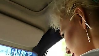 german MIlf picked up for wild car sex