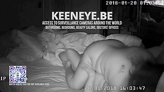shows curvy BBW woman nude in private bedroom intimate moment