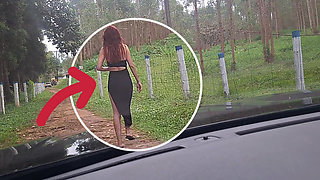 Flash cock to a girl in the car!