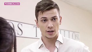 Lesbian MILF Bianka Blue and Teen Latina Kitty Love Rough Office Sex, Big Tits Action