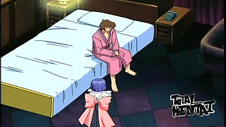 Dude fingers charming big eyed hentai girl's pussy in the Ferris wheel