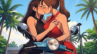 AI Generated Cartoon content, Uncensored video of 18 Year old Anime Girl, Kissing Orgasm of Mature Women