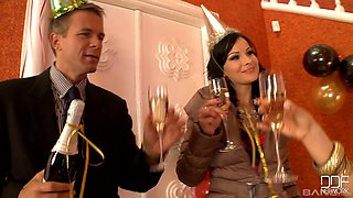 Sexy Aleska Diamond and her sweet friends get to satisfy a dick