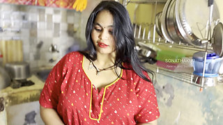 Beautiful Mami Seduced Me While Cooking in Kitchen - Hot Sex