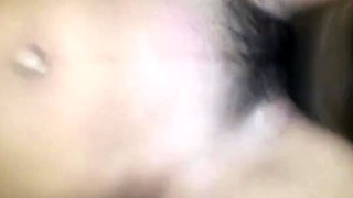 Thai Amateur Rides Me - Her Hairy Bush on My Thighs