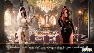 Stepsisters in Sin Gameplay Part 14 - Rebecca Holds the Key Inside Her Pussy