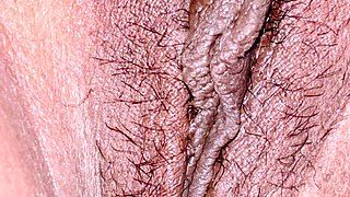 Hairy close up pussy