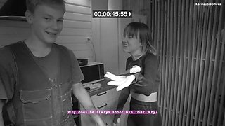 Petite blonde shares intense amateur sex with massive monster cock lover