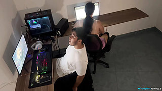 Office Mates Fuck Hard All Night - Squirting Anal & Big Tits Blowjob
