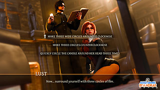 Sisters in Sin Gameplay Part 12 - Lust Performs the Sexual Ritual with Esther in the Library