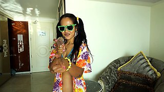 Songkran with big ass Thai MILF GF