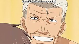 The hottest anime clip with slim teen girl having hard gangbang